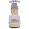 imageAllegra K Womens Espadrilles Lace Wedges Wedge SandalsPurple Flower