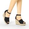 imageAllegra K Womens Espadrilles Platform Heels Wedges SandalsBlack