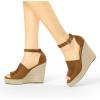 imageAllegra K Womens Espadrilles Platform Heels Wedges SandalsBrown