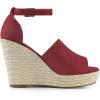 imageAllegra K Womens Espadrilles Platform Heels Wedges SandalsBurgundy
