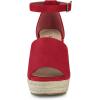imageAllegra K Womens Espadrilles Platform Heels Wedges SandalsRed