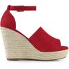imageAllegra K Womens Espadrilles Platform Heels Wedges SandalsRed