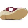 imageAllegra K Womens Espadrilles Platform Slingback Burgundy Wedges Sandals 75 M US