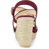 imageAllegra K Womens Espadrilles Platform Slingback Burgundy Wedges Sandals 75 M US