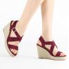imageAllegra K Womens Espadrilles Platform Slingback Burgundy Wedges Sandals 75 M US