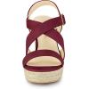 imageAllegra K Womens Espadrilles Platform Slingback Burgundy Wedges Sandals 75 M US