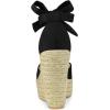 imageAllegra K Womens Espadrilles Tie Up Ankle Strap Wedges SandalsBlack
