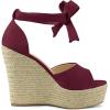 imageAllegra K Womens Espadrilles Tie Up Ankle Strap Wedges SandalsBurgundy