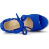 imageAllegra K Womens Espadrilles Tie Up Ankle Strap Wedges SandalsDeep Blue