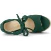 imageAllegra K Womens Espadrilles Tie Up Ankle Strap Wedges SandalsEmerald Green