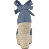 imageAllegra K Womens Espadrilles Tie Up Ankle Strap Wedges SandalsHaze Blue