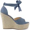 imageAllegra K Womens Espadrilles Tie Up Ankle Strap Wedges SandalsHaze Blue