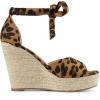 imageAllegra K Womens Espadrilles Tie Up Ankle Strap Wedges SandalsLeopard