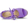 imageAllegra K Womens Espadrilles Tie Up Ankle Strap Wedges SandalsPurple