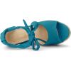 imageAllegra K Womens Espadrilles Tie Up Ankle Strap Wedges SandalsTeal