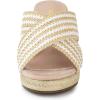 imageAllegra K Womens Espadrilles Wedges Slide Wedge SandalsBeige
