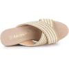 imageAllegra K Womens Espadrilles Wedges Slide Wedge SandalsBeige