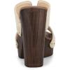 imageAllegra K Womens Faux Suede Platform High Block Heel Slides SandalsBeige