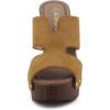 imageAllegra K Womens Faux Suede Platform High Block Heel Slides SandalsBrown