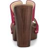 imageAllegra K Womens Faux Suede Platform High Block Heel Slides SandalsBurgundy