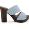 imageAllegra K Womens Faux Suede Platform High Block Heel Slides SandalsSky Blue
