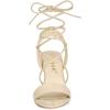 imageAllegra K Womens Lace Up Block High Heels SandalsBeige
