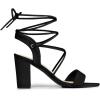 imageAllegra K Womens Lace Up Block High Heels SandalsBlack