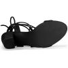 imageAllegra K Womens Lace Up Block High Heels SandalsBlack