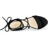 imageAllegra K Womens Lace Up Block High Heels SandalsBlack