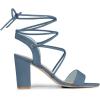 imageAllegra K Womens Lace Up Block High Heels SandalsHaze Blue