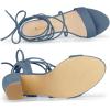imageAllegra K Womens Lace Up Block High Heels SandalsHaze Blue