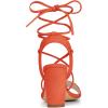 imageAllegra K Womens Lace Up Block High Heels SandalsOrange