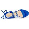 imageAllegra K Womens Lace Up Block High Heels SandalsRoyal Blue