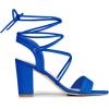 imageAllegra K Womens Lace Up Block High Heels SandalsRoyal Blue