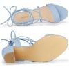 imageAllegra K Womens Lace Up Block High Heels SandalsSky Blue