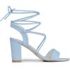 imageAllegra K Womens Lace Up Block High Heels SandalsSky Blue