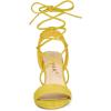 imageAllegra K Womens Lace Up Block High Heels SandalsYellow
