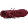 imageAllegra K Womens Lace Up Chunky Heel Ankle BootiesBurgundy