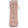 imageAllegra K Womens Lace Up Chunky Heel Ankle BootiesDust Pink