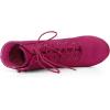 imageAllegra K Womens Lace Up Chunky Heel Ankle BootiesHot Pink