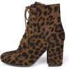 imageAllegra K Womens Lace Up Chunky Heel Ankle BootiesLeopard