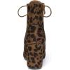 imageAllegra K Womens Lace Up Chunky Heel Ankle BootiesLeopard