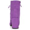 imageAllegra K Womens Lace Up Chunky Heel Ankle BootiesPurple