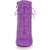 imageAllegra K Womens Lace Up Chunky Heel Ankle BootiesPurple