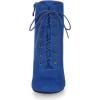 imageAllegra K Womens Lace Up Chunky Heel Ankle BootiesRoyal Blue