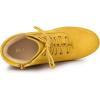 imageAllegra K Womens Lace Up Chunky Heel Ankle BootiesYellow