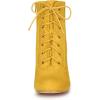 imageAllegra K Womens Lace Up Chunky Heel Ankle BootiesYellow