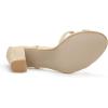 imageAllegra K Womens Lace Up High Block Heeled SandalsBeige