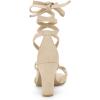 imageAllegra K Womens Lace Up High Block Heeled SandalsBeige