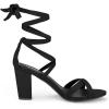 imageAllegra K Womens Lace Up High Block Heeled SandalsBlack